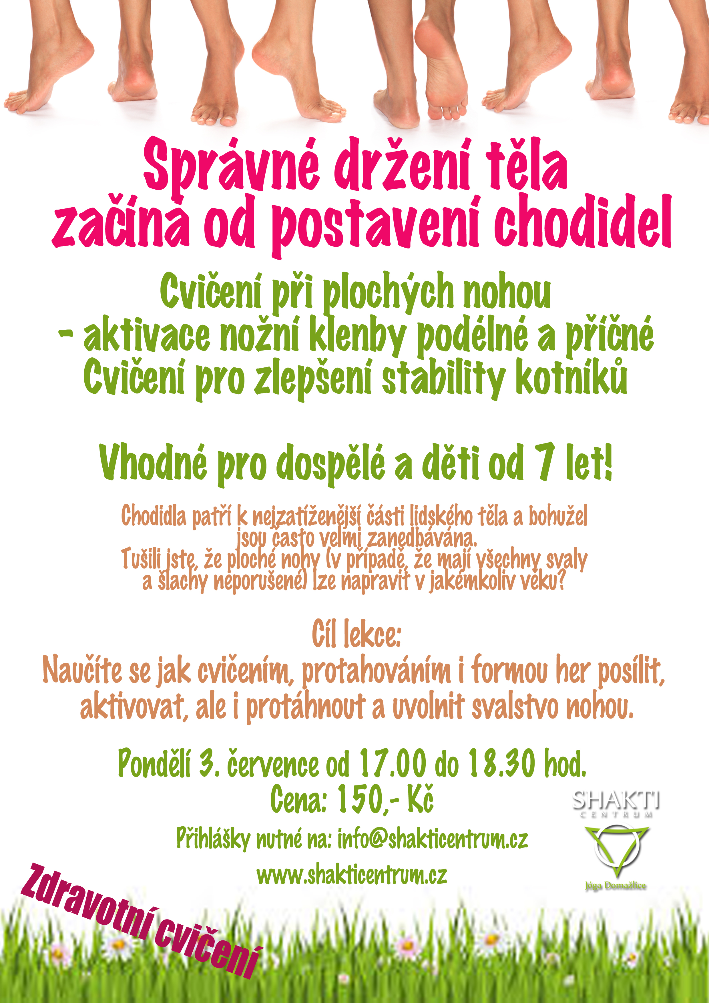 Prázdninový workshop - Správné držení těla